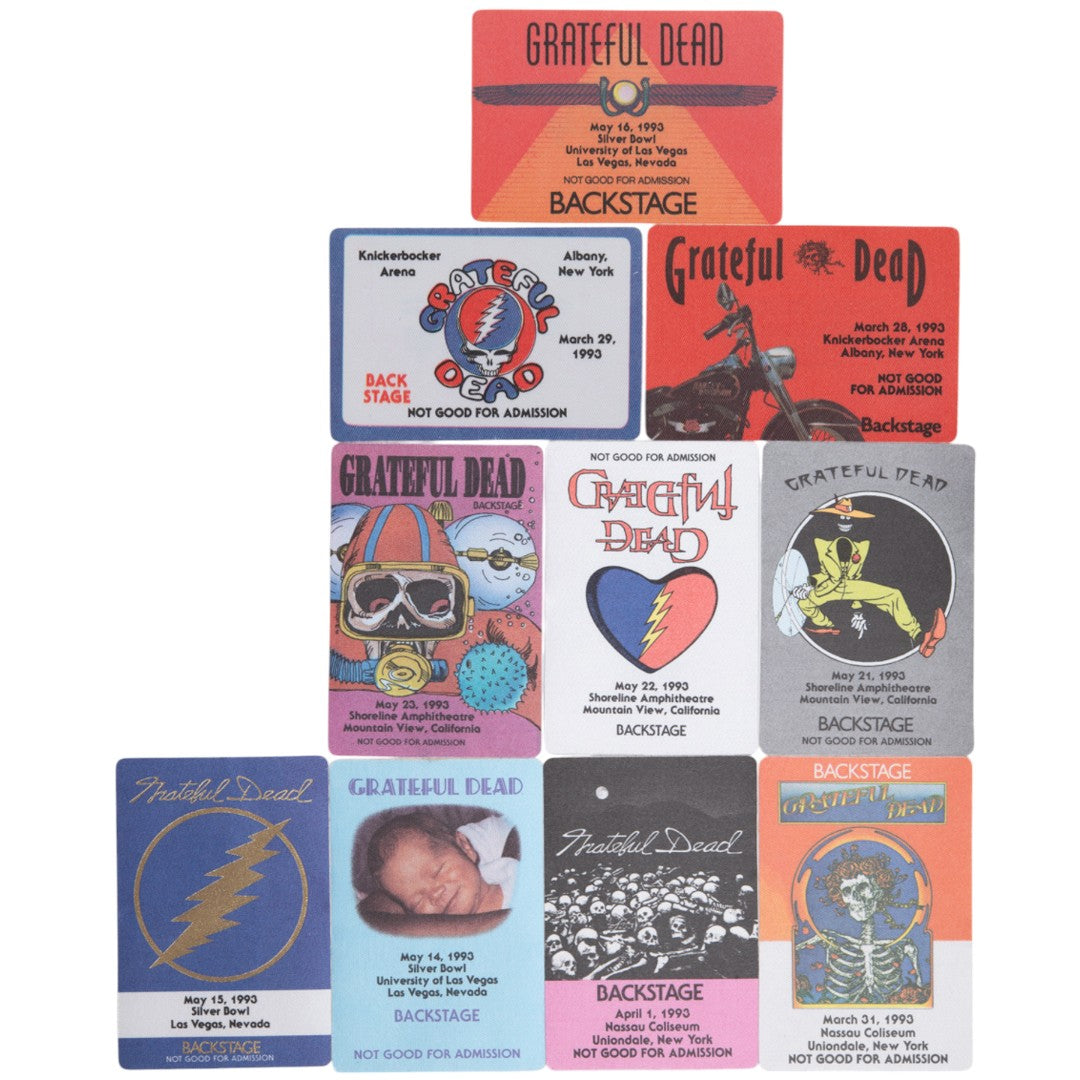 Grateful Dead Backstage Passes (3/28/1993 - 5/23/1993) from Robbie Taylor