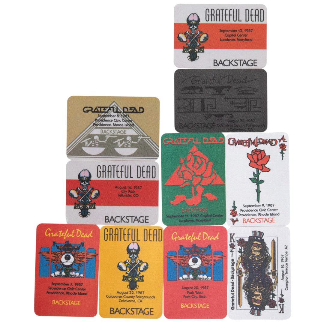 Grateful Dead Backstage Passes (8/16/1987 - 9/12/1987) from Robbie Taylor