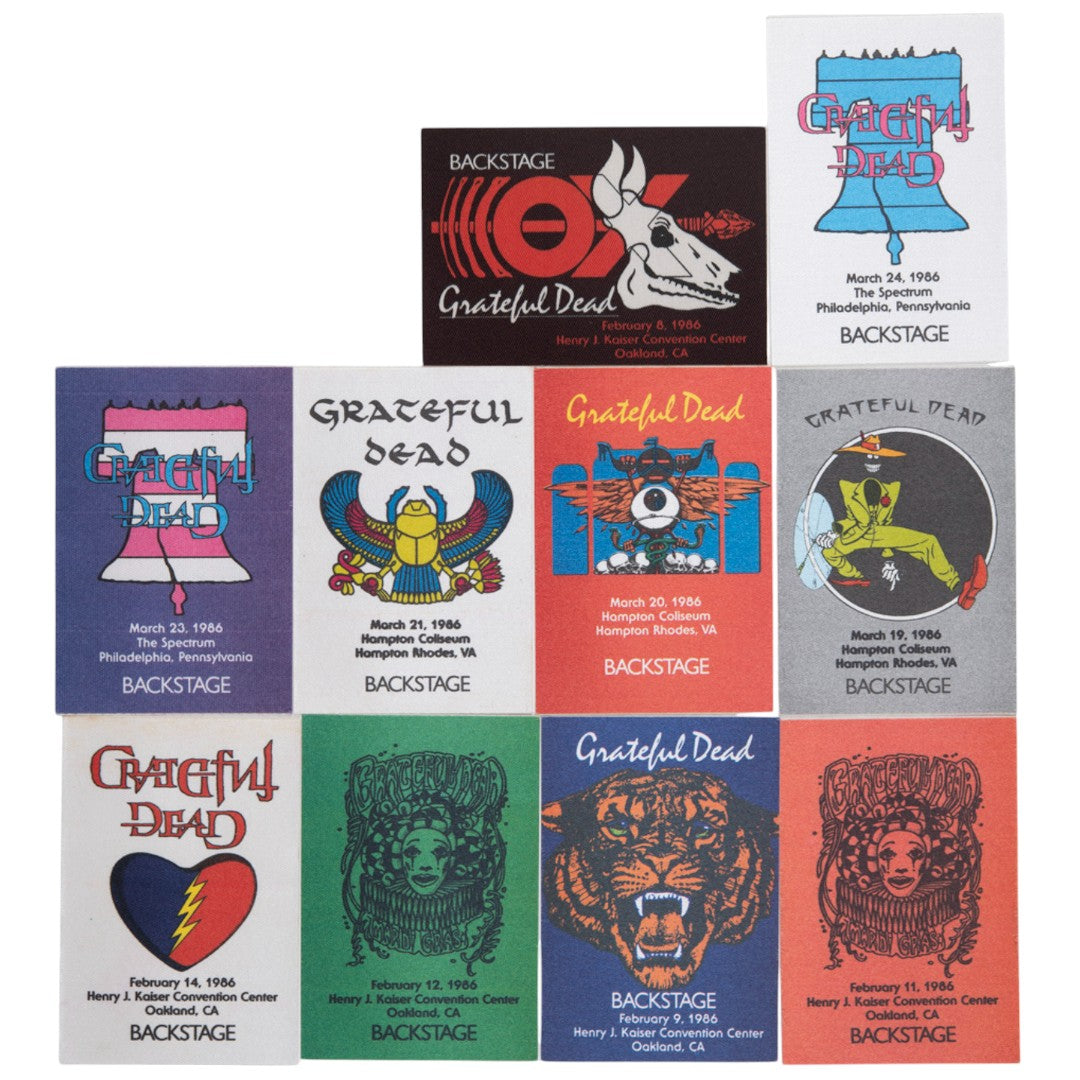 Grateful Dead Backstage Passes (2/11/1986 - 3/24/1986) from Robbie Taylor