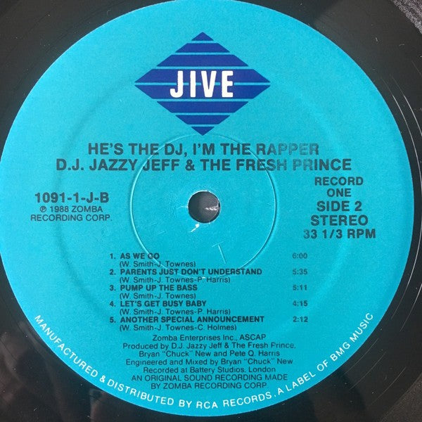 D.J. Jazzy Jeff & The Fresh Prince – He's The DJ, I'm The Rapper (2-LP Vinyl)