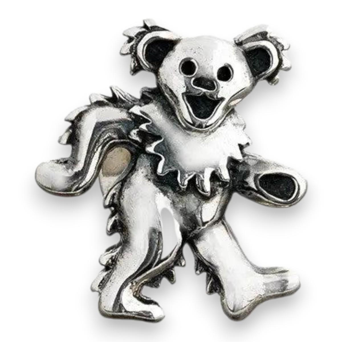 Grateful Dead Dancing Bear Sterling Silver Pin
