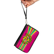 Dancing Bear Zipper Wallet | Pink Stripe