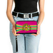 Dancing Bear Zipper Wallet | Pink Stripe