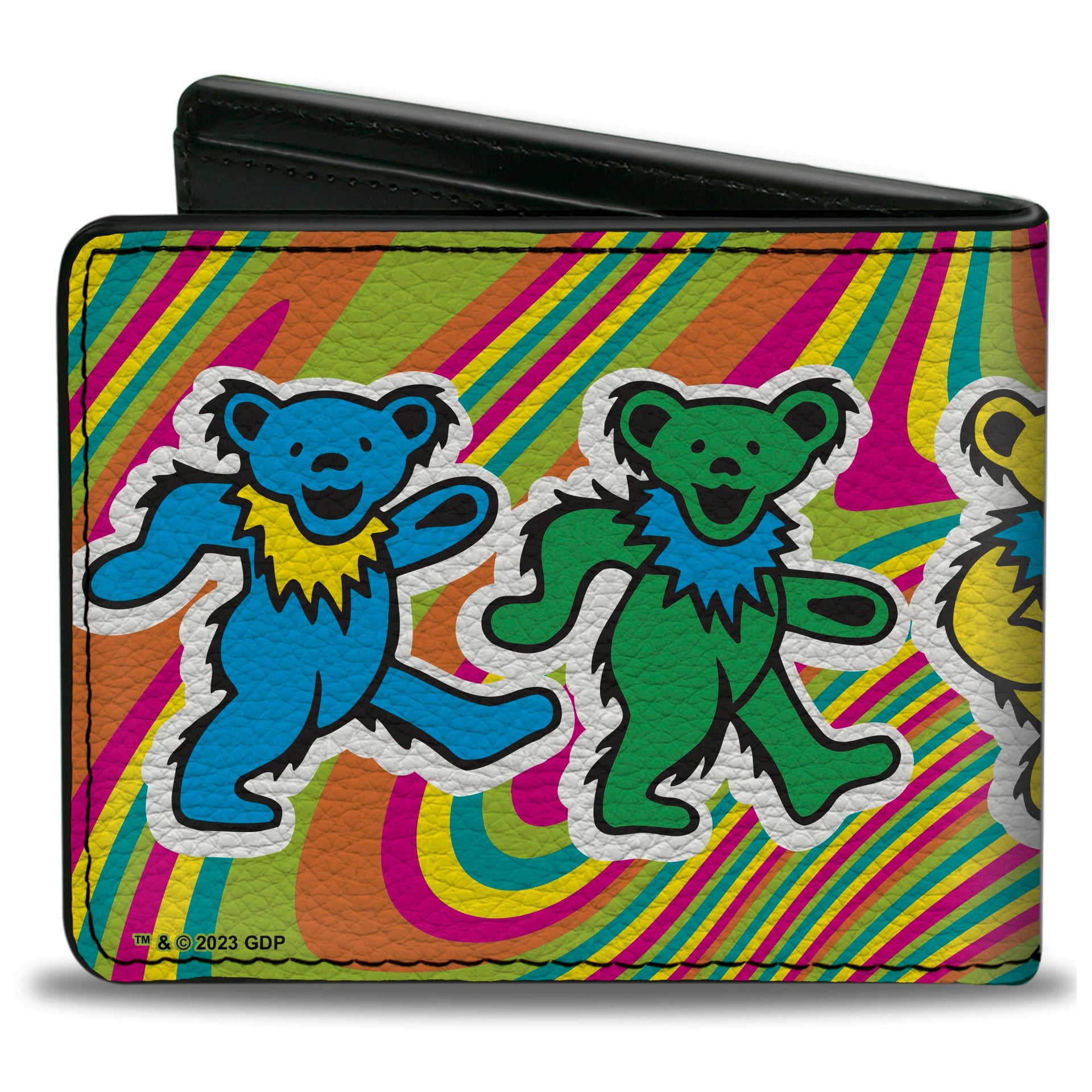 Dancing Bears Bi-Fold Wallet | Multi-Color Tie Dye Swirl