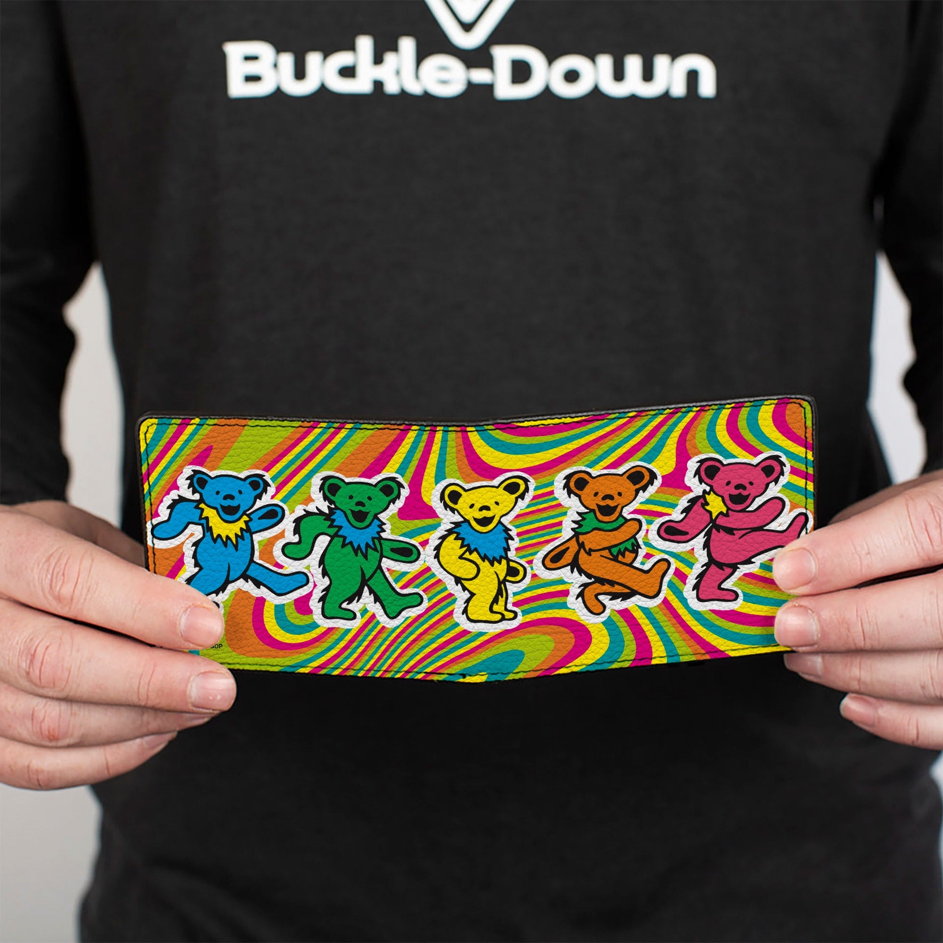 Dancing Bears Bi-Fold Wallet | Multi-Color Tie Dye Swirl