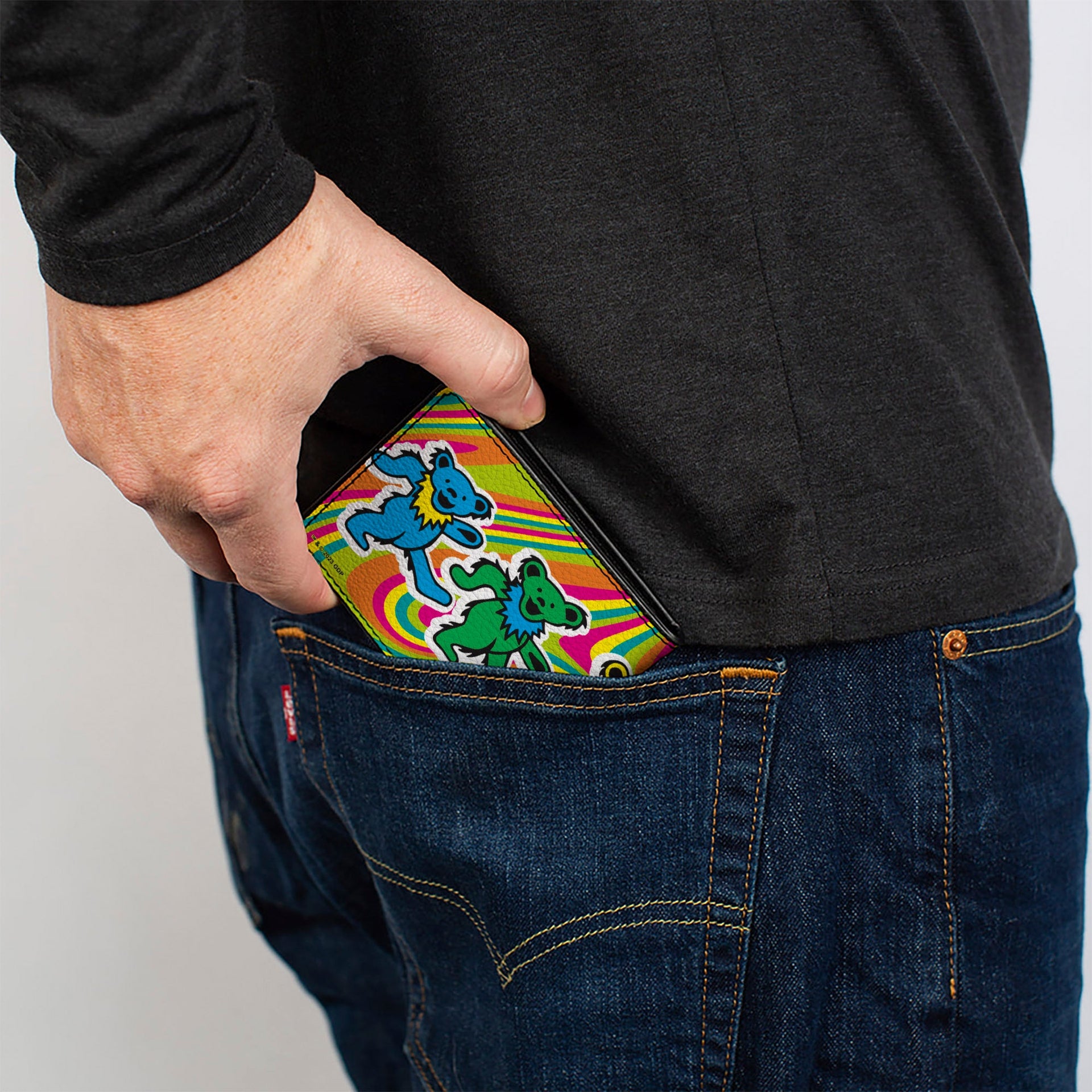 Dancing Bears Bi-Fold Wallet | Multi-Color Tie Dye Swirl