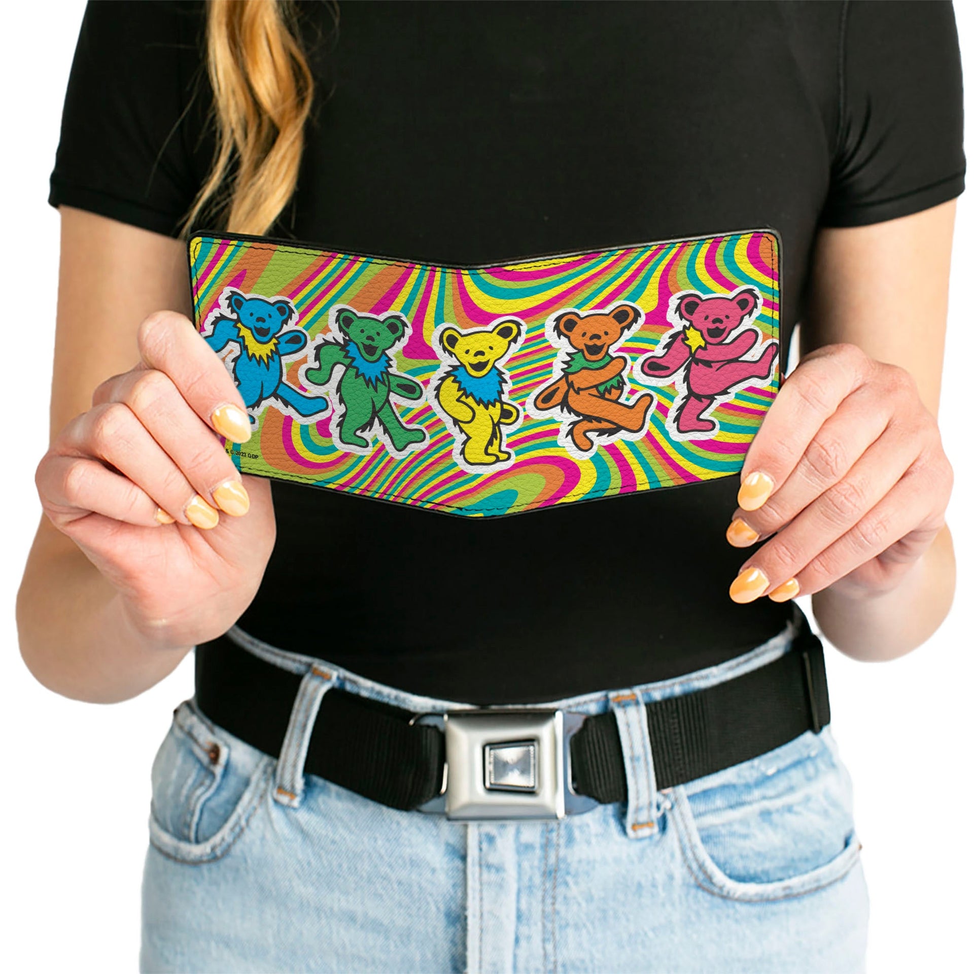 Dancing Bears Bi-Fold Wallet | Multi-Color Tie Dye Swirl