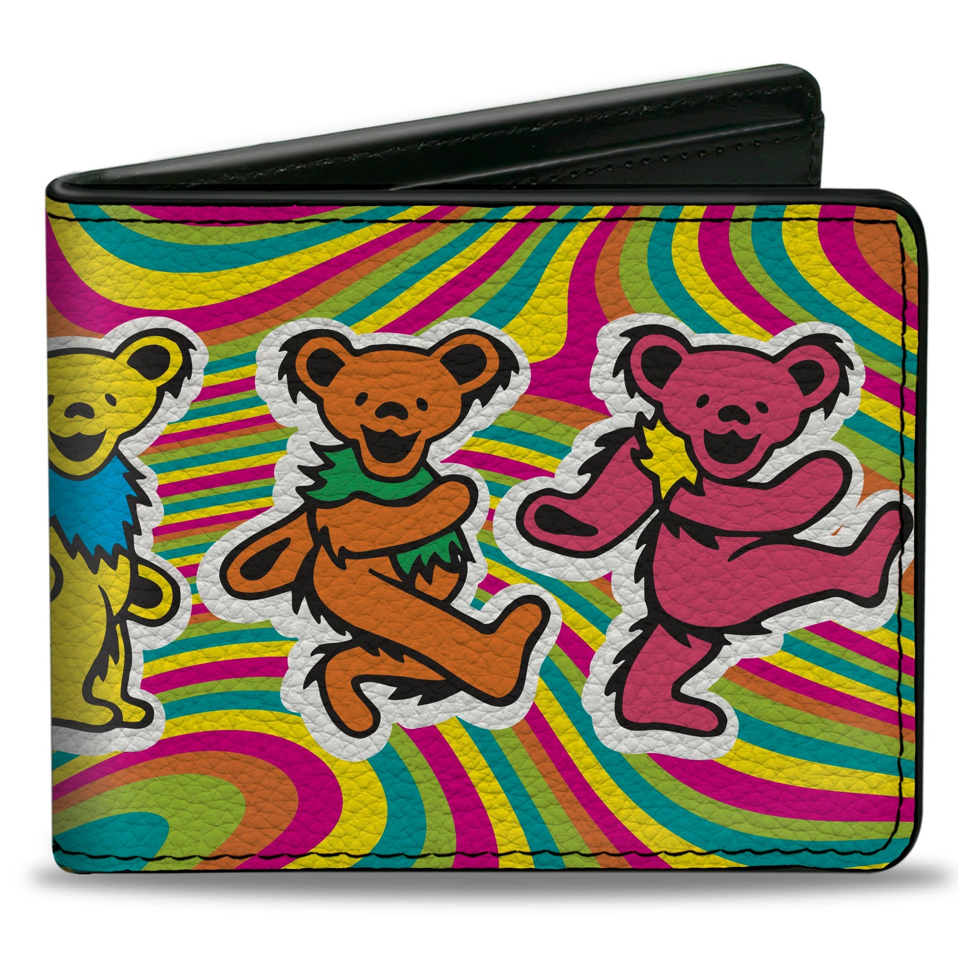 Dancing Bears Bi-Fold Wallet | Multi-Color Tie Dye Swirl