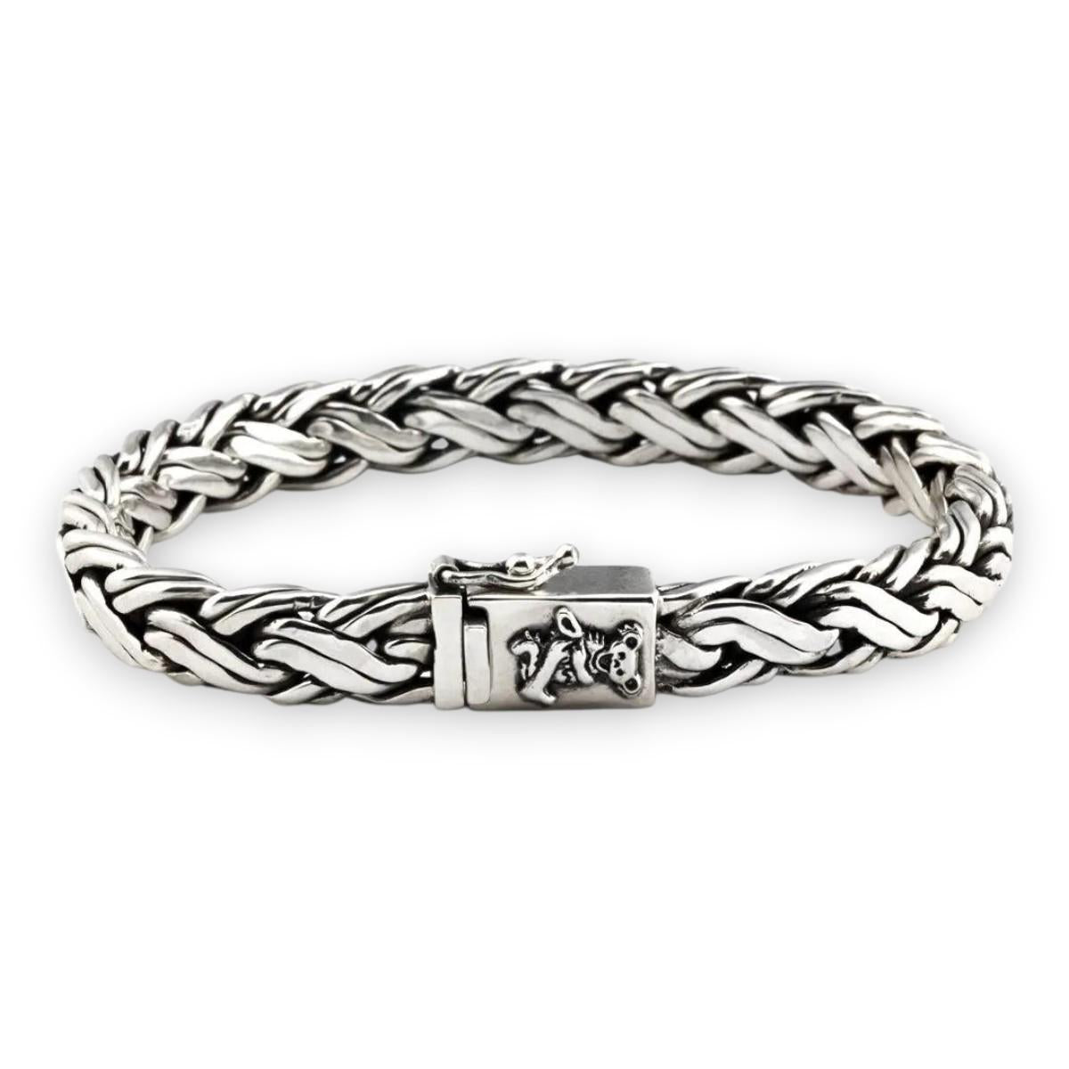 Grateful Dead Dancing Bears Sterling Silver Bracelet - Back