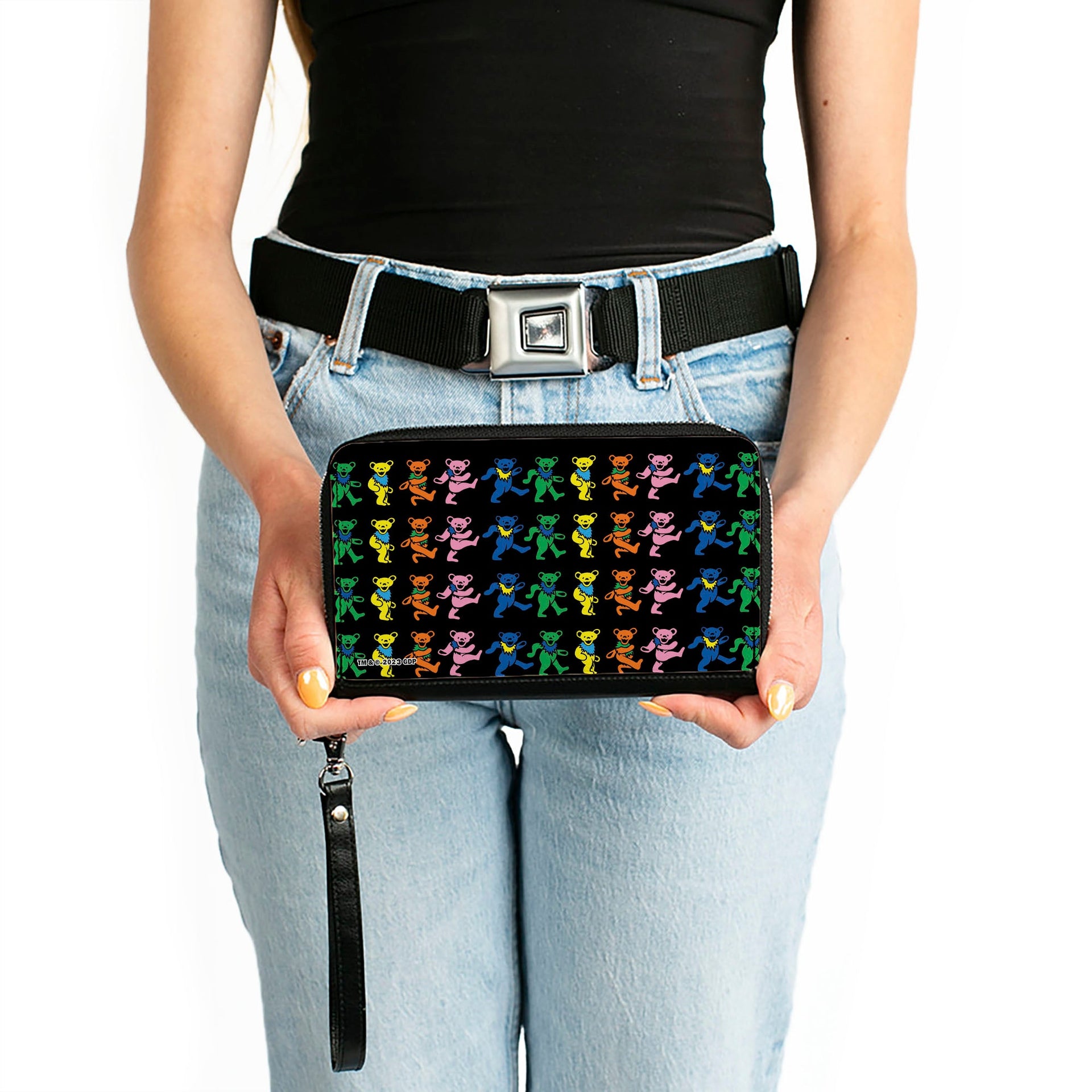 Dancing Bears Zipper Wallet | Black