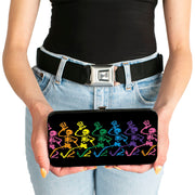 Dancing Skeletons Hinged Wallet | Black