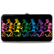 Dancing Skeletons Hinged Wallet | Black