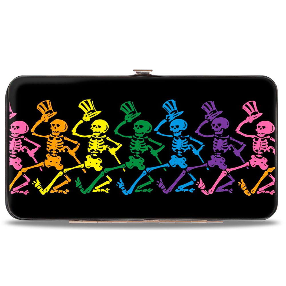 Dancing Skeletons Hinged Wallet | Black