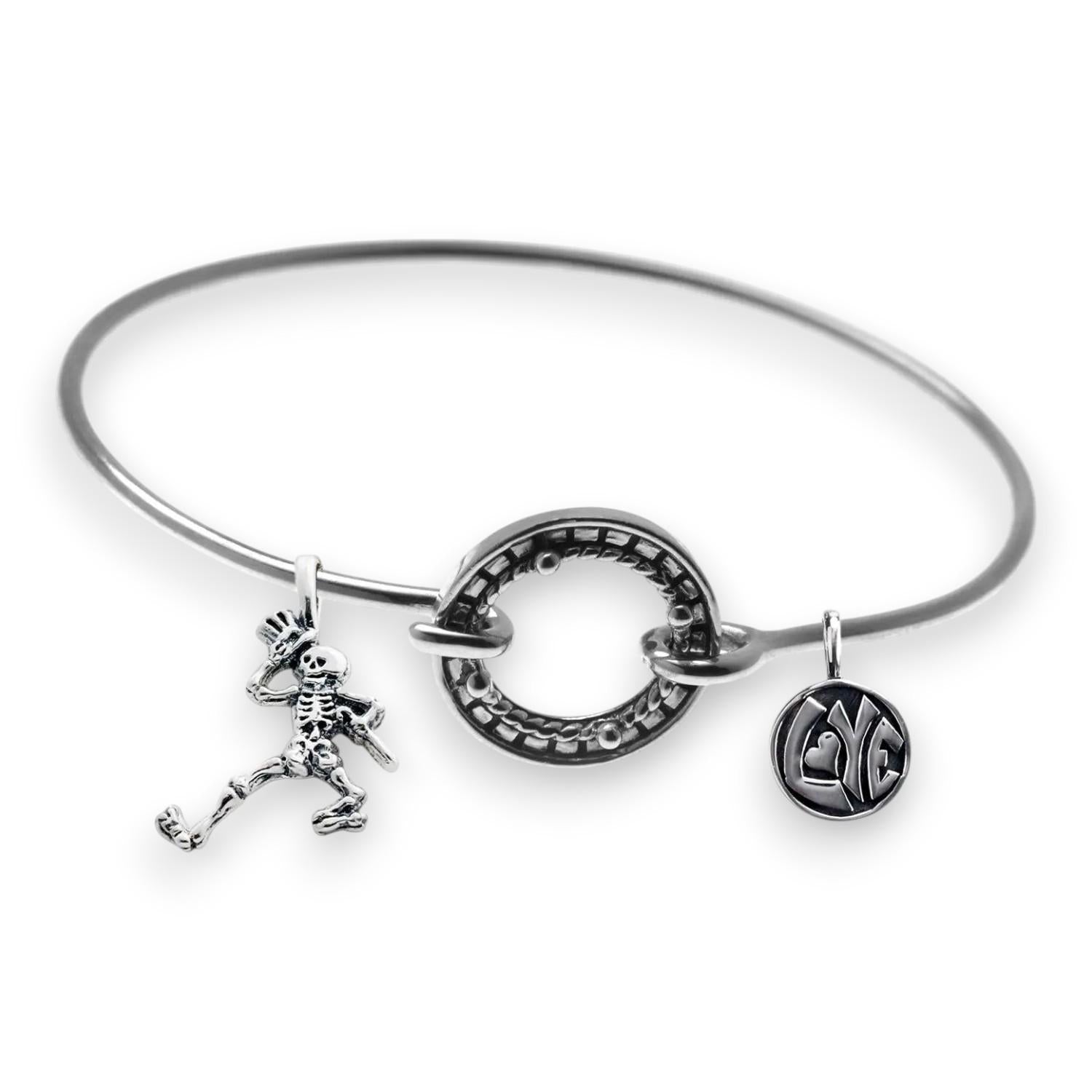 Grateful Dead Dancing Skeletons Tension Sterling Silver Bracelet