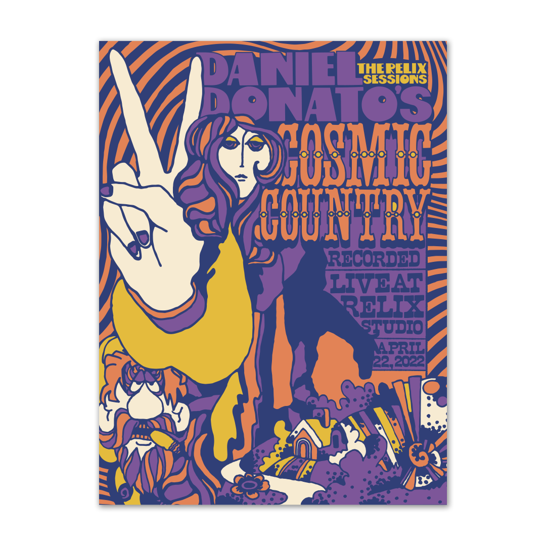 Daniel Donato's Cosmic Country - The Relix Session (Limited Edition 2-LP Cosmic Tie-Dye Vinyl + Purple Poster Bundle)