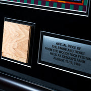 David Byrd (Signed) | Framed Woodstock Stage and Original Ticket