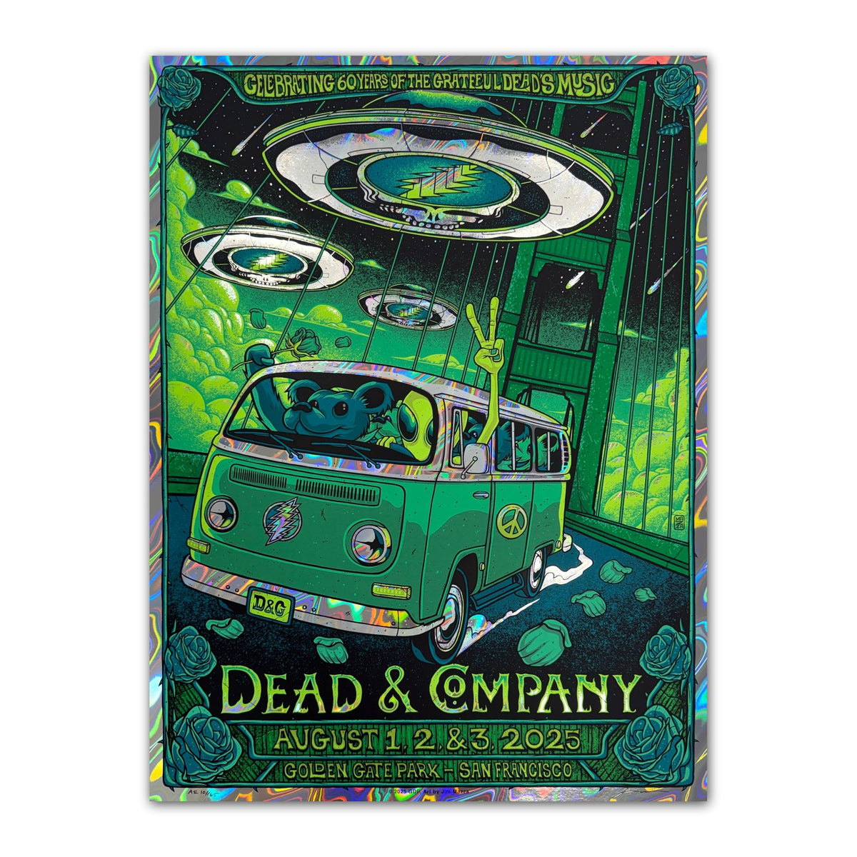 Dead & Company - San Francisco 2025 Lava Foil Poster by Mazza