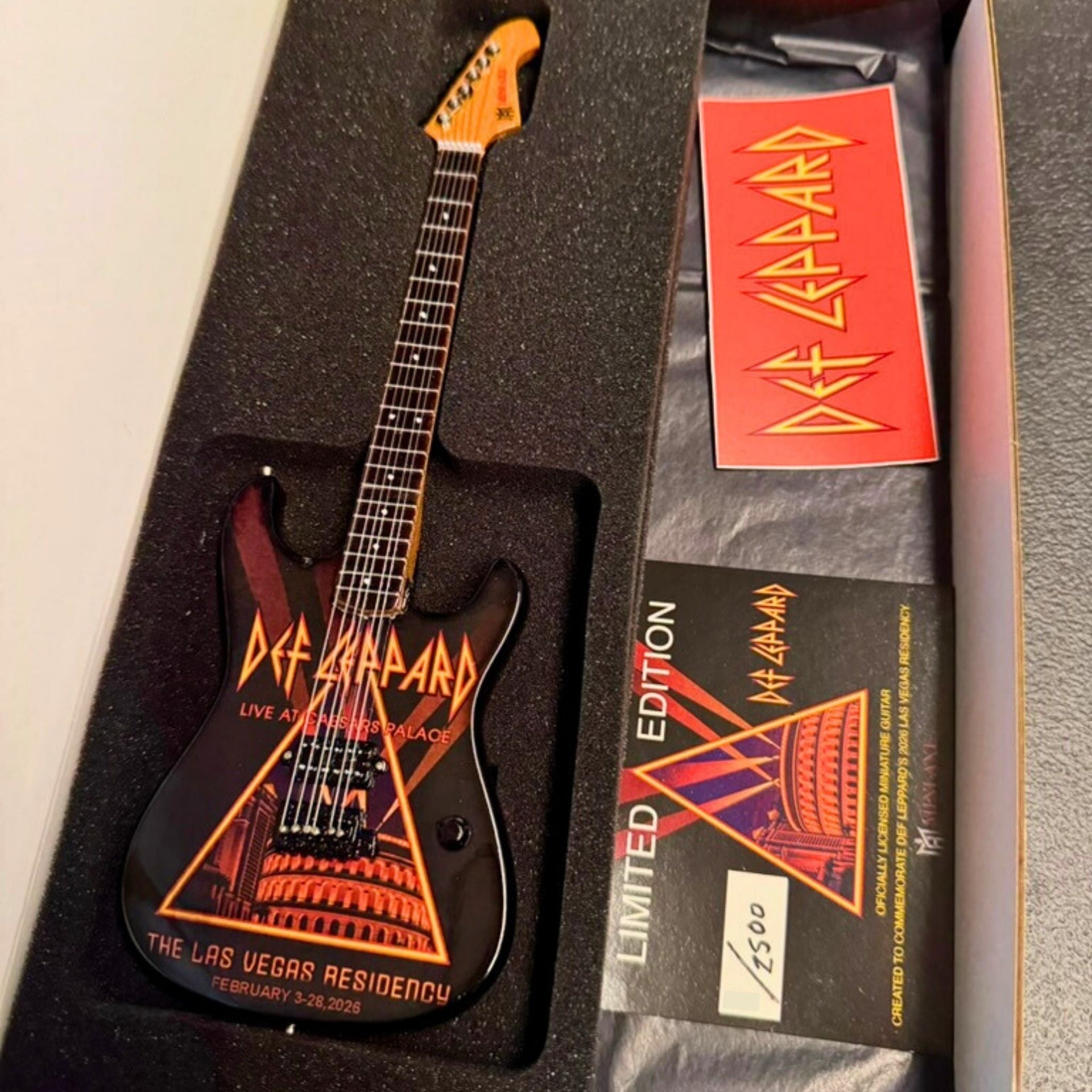 Def Leppard – Live at Caesars Palace, Las Vegas Residency Mini Guitar