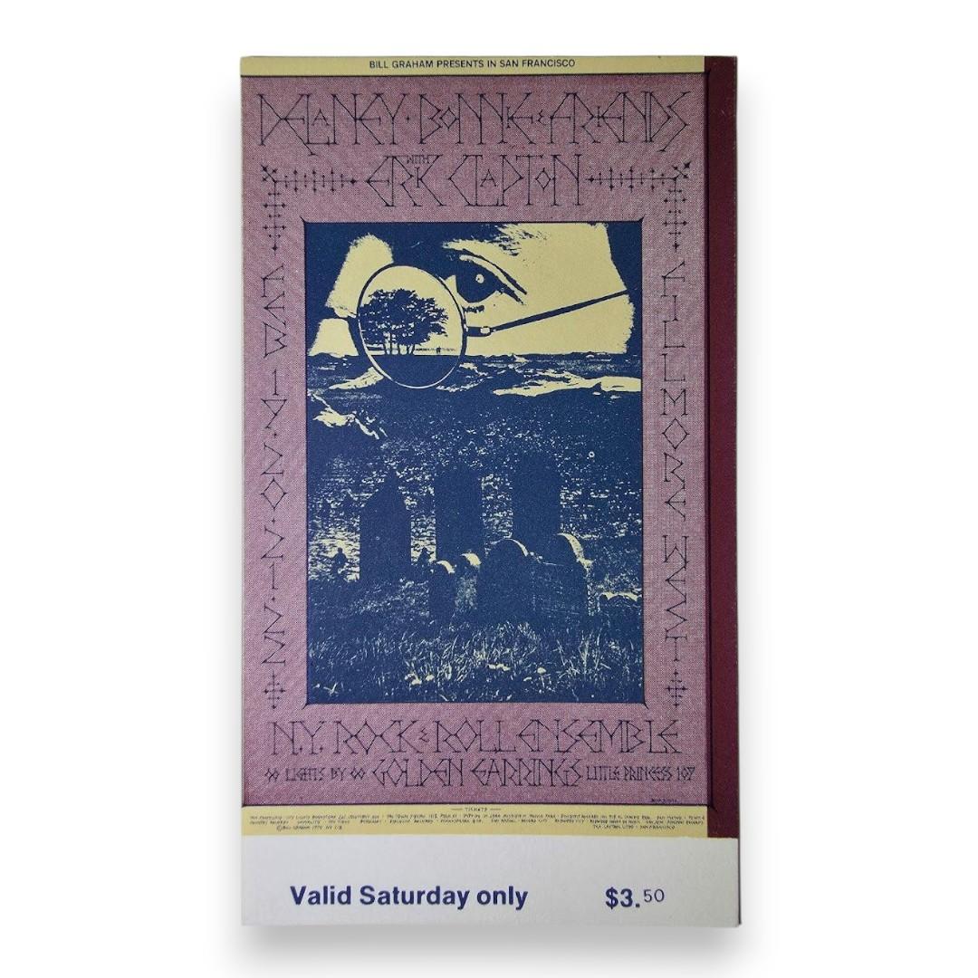 Delaney & Bonnie, Eric Clapton - February 21, 1970 - The Fillmore | Vintage Concert Ticket