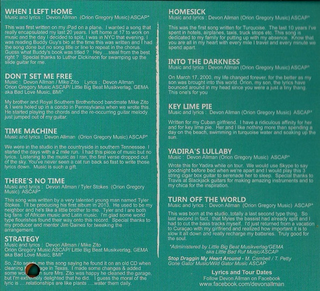 Devon Allman – Turquoise (CD)