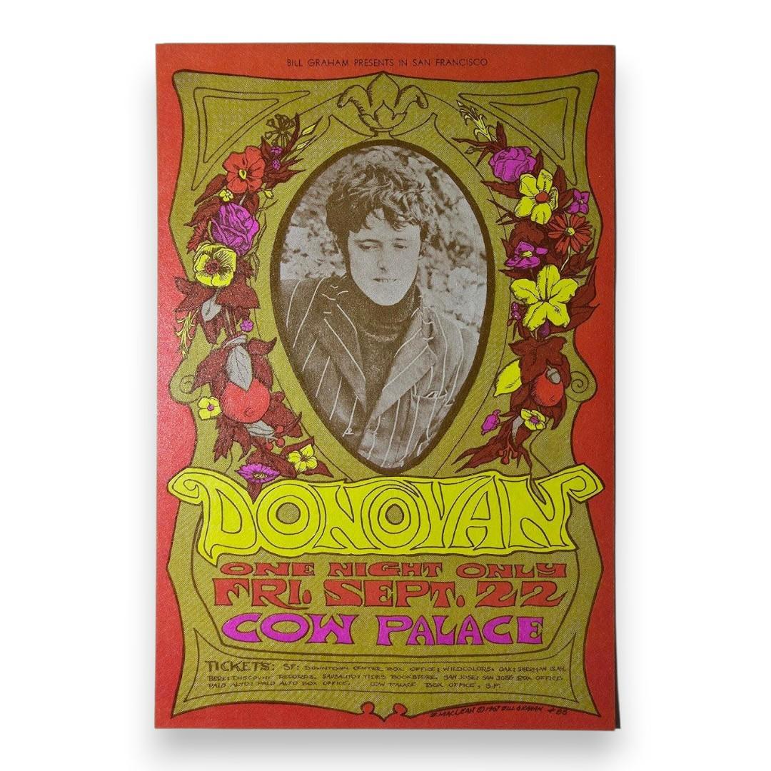 Donovan, Cow Palace by Bonnie MacLean | September 22, 1967 | Vintage Postcard