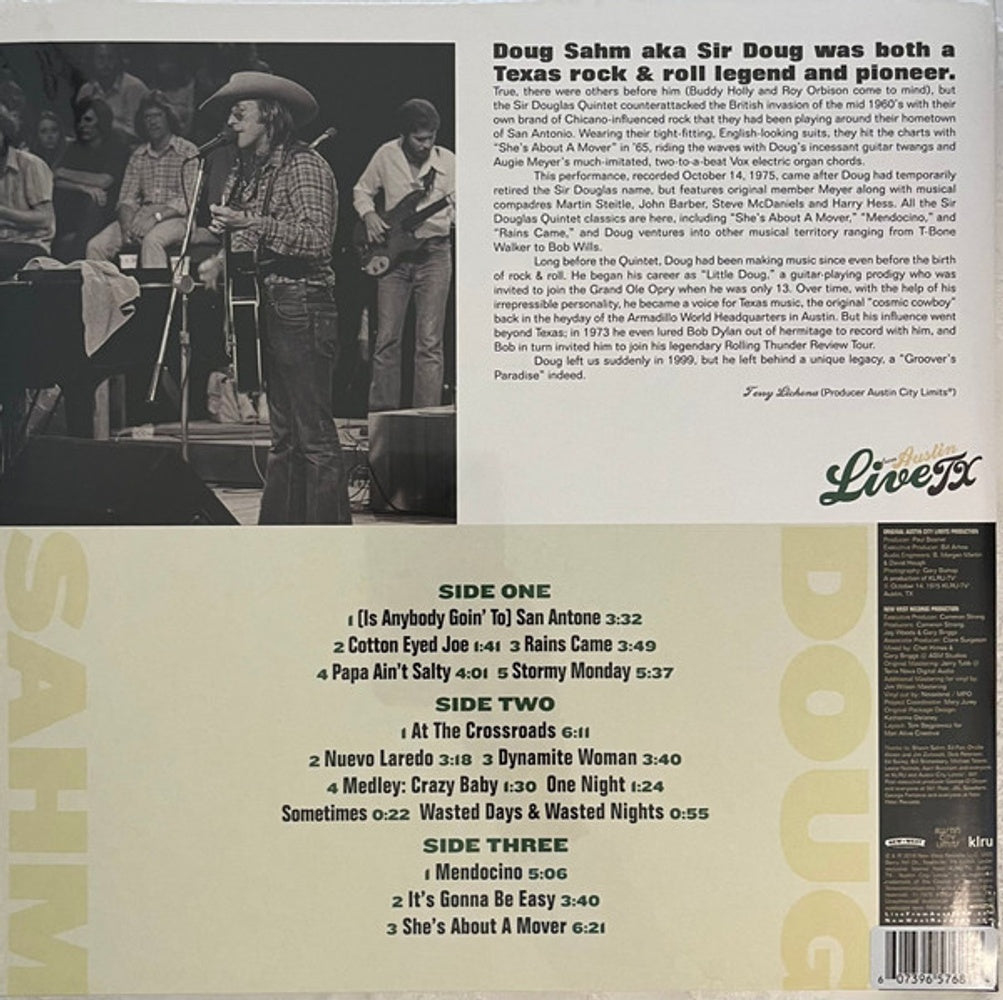 Doug Sahm – Live From Austin, TX (2-LP Vinyl)