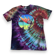 Dragon At Dawn Tie Dye T-Shirt by Roger Dean - Detail