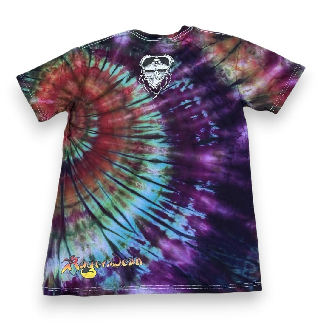Dragon At Dawn Tie Dye T-Shirt by Roger Dean - Alternate View