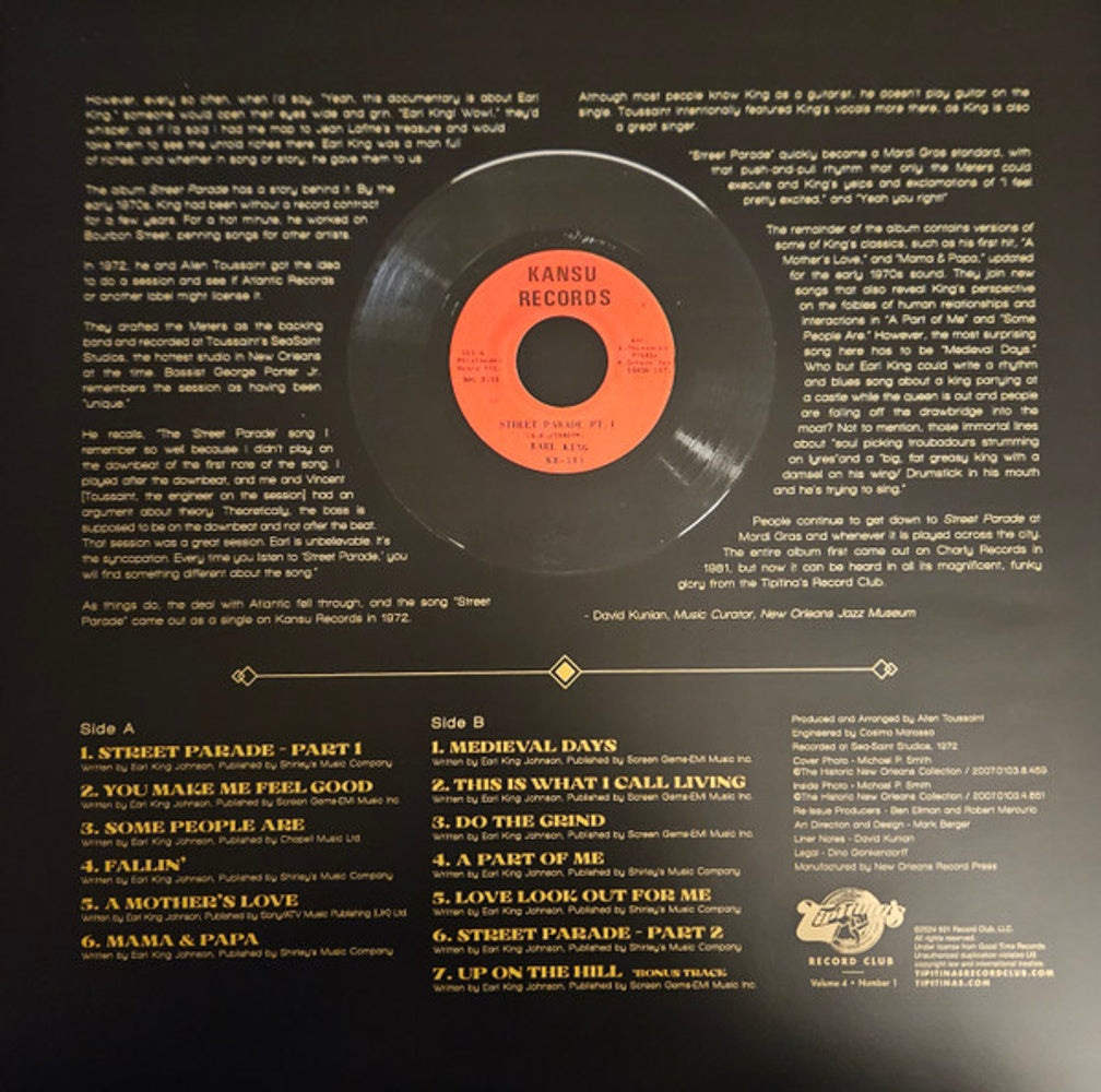 Earl King – Street Parade (Orange Burst LP Vinyl)