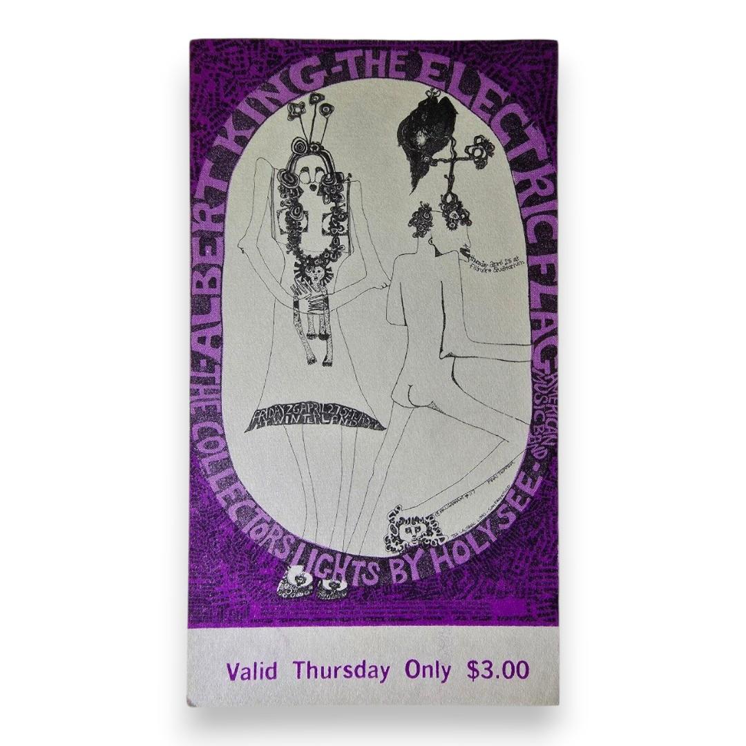 Electric Flag, Albert King, Collectors - April 26, 1968 - Winterland | Vintage Concert Ticket