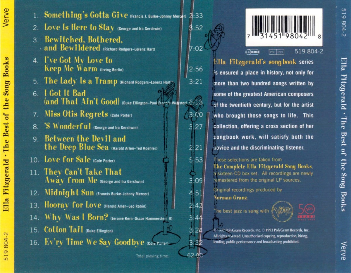 Ella Fitzgerald – Best of Song Book Sessions (CD)