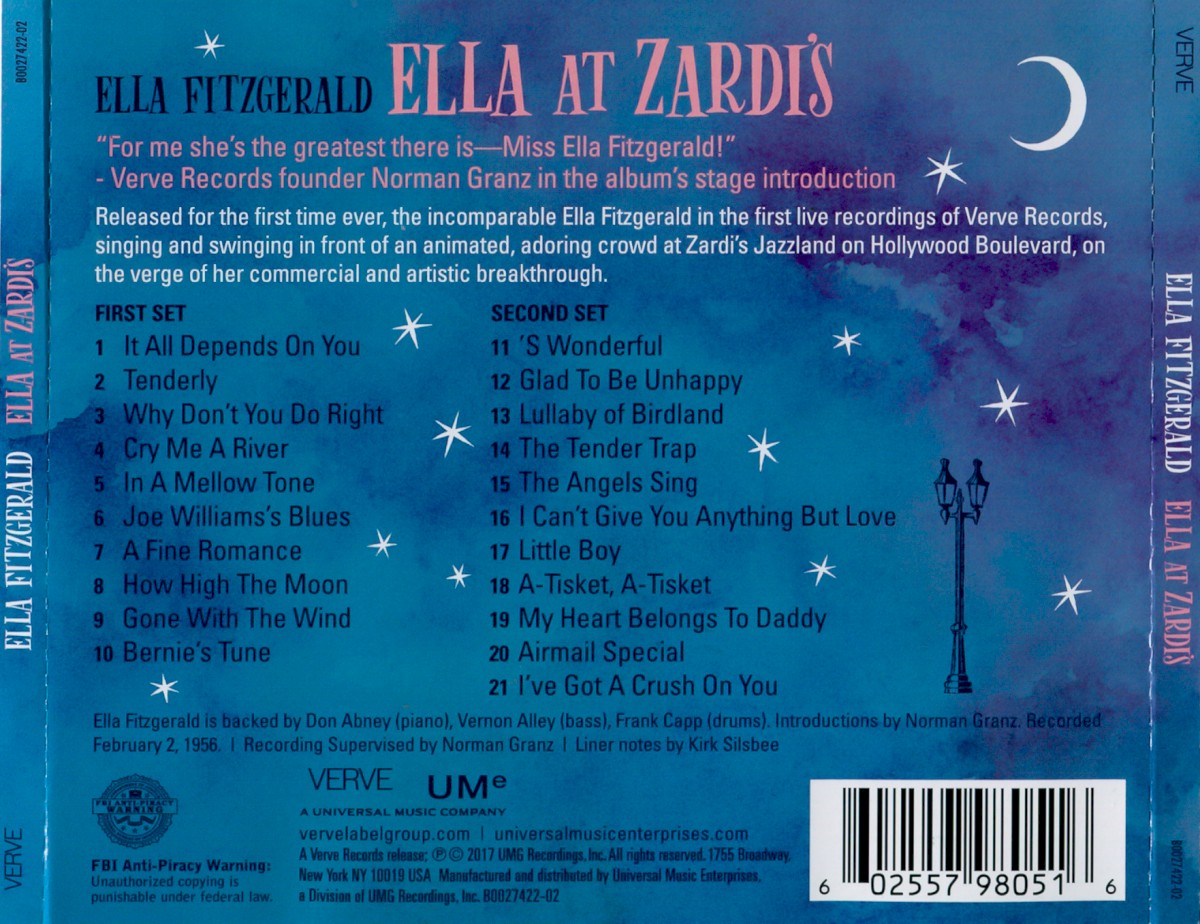 Ella Fitzgerald – Ella At Zardi's (2-LP Vinyl)