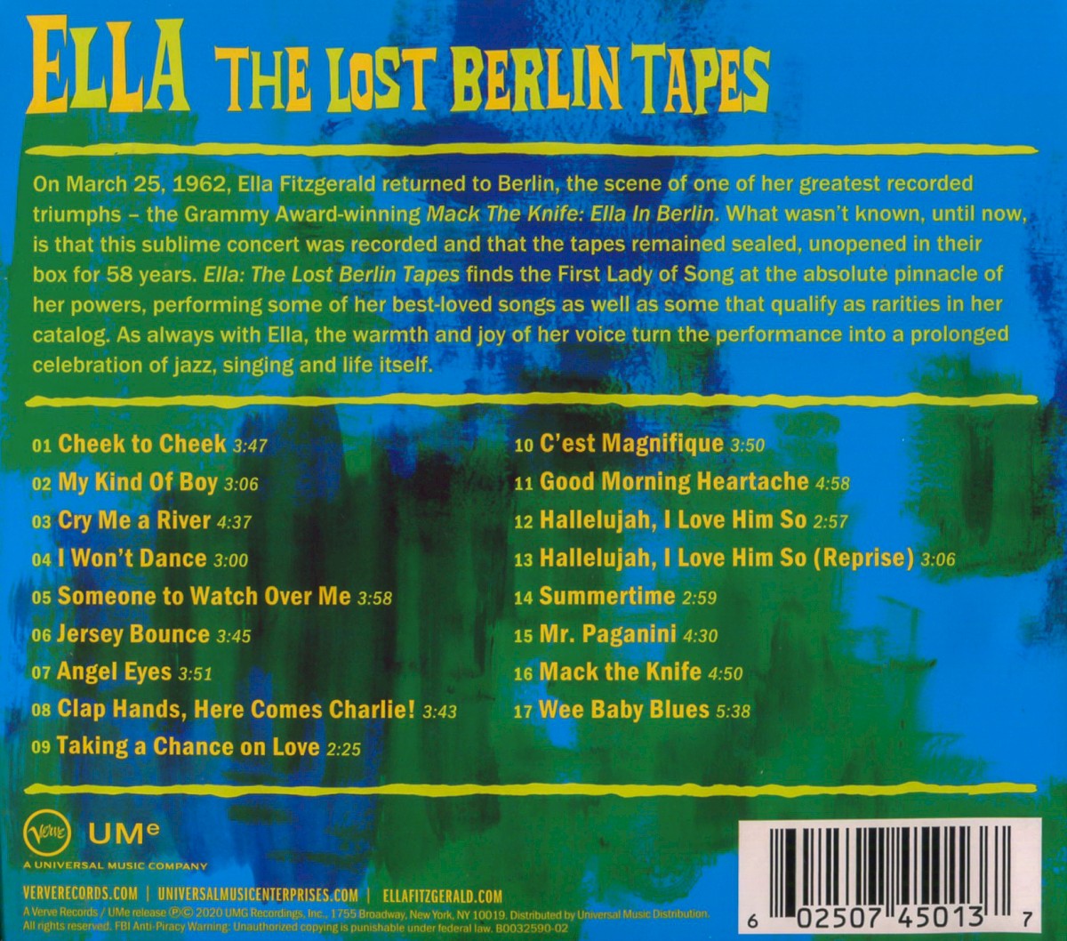 Ella Fitzgerald – Ella: The Lost Berlin Tapes (CD)