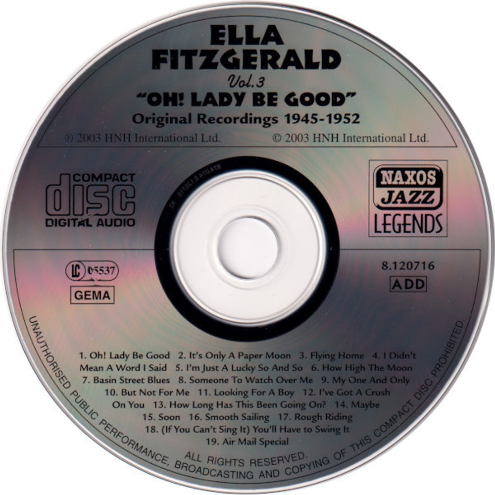Ella Fitzgerald – Oh! Lady Be Good, Volume 3 (CD)