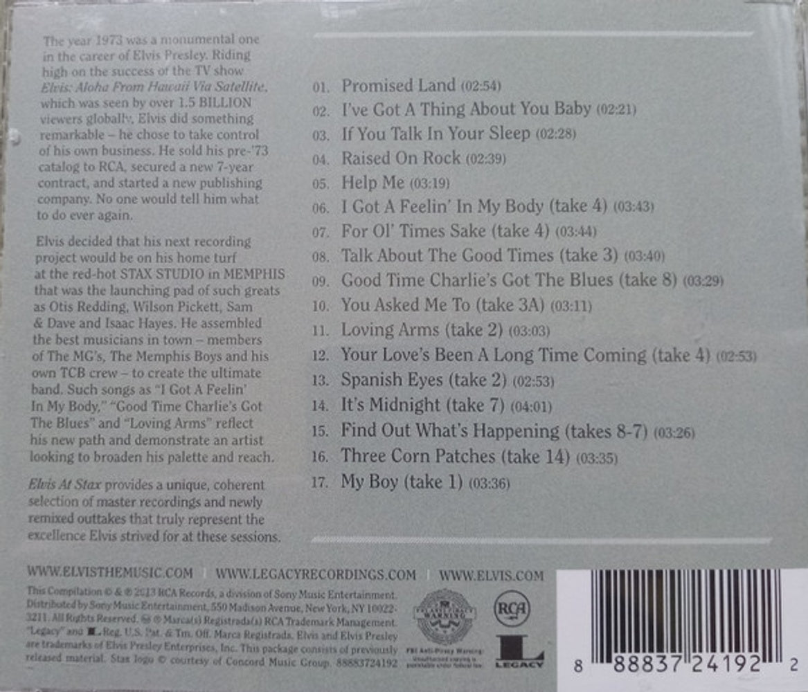 Elvis Presley – Elvis at Stax (CD)