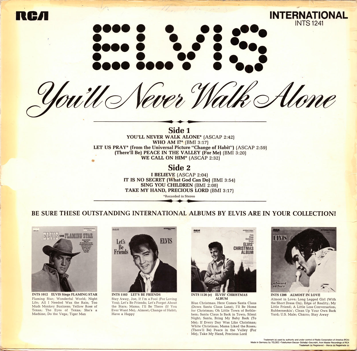 Elvis Presley – You'll Never Walk Alone (CD)