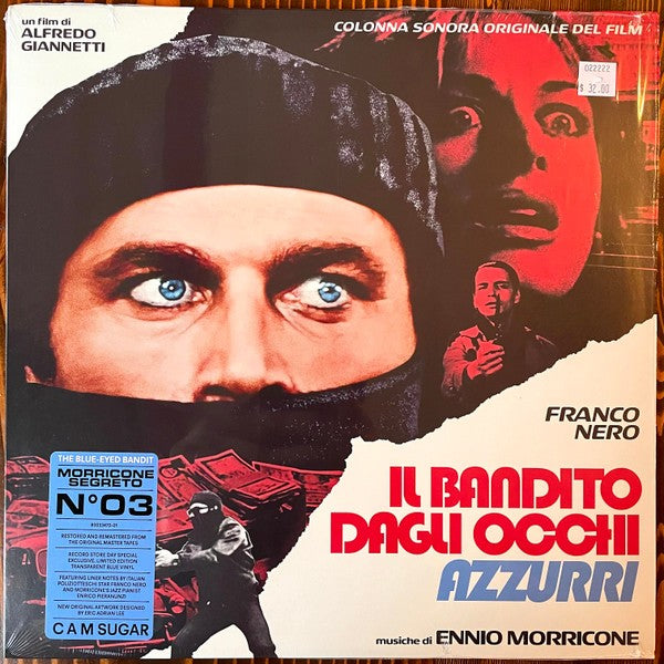 Front Cover: Ennio Morricone – The Blue-Eyed Bandit (Il bandito dagli occhi azzurri, Original Motion Picture Soundtrack, RSD Drops 2021 LP Vinyl) Vinyl LP | Relix