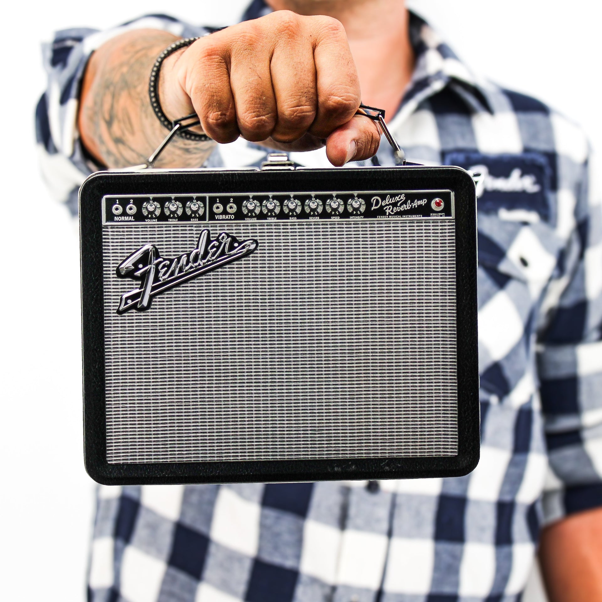 Fender Amp Tin Lunch Box - Side View