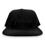 Fender Black Flat Bill Hat - Side View