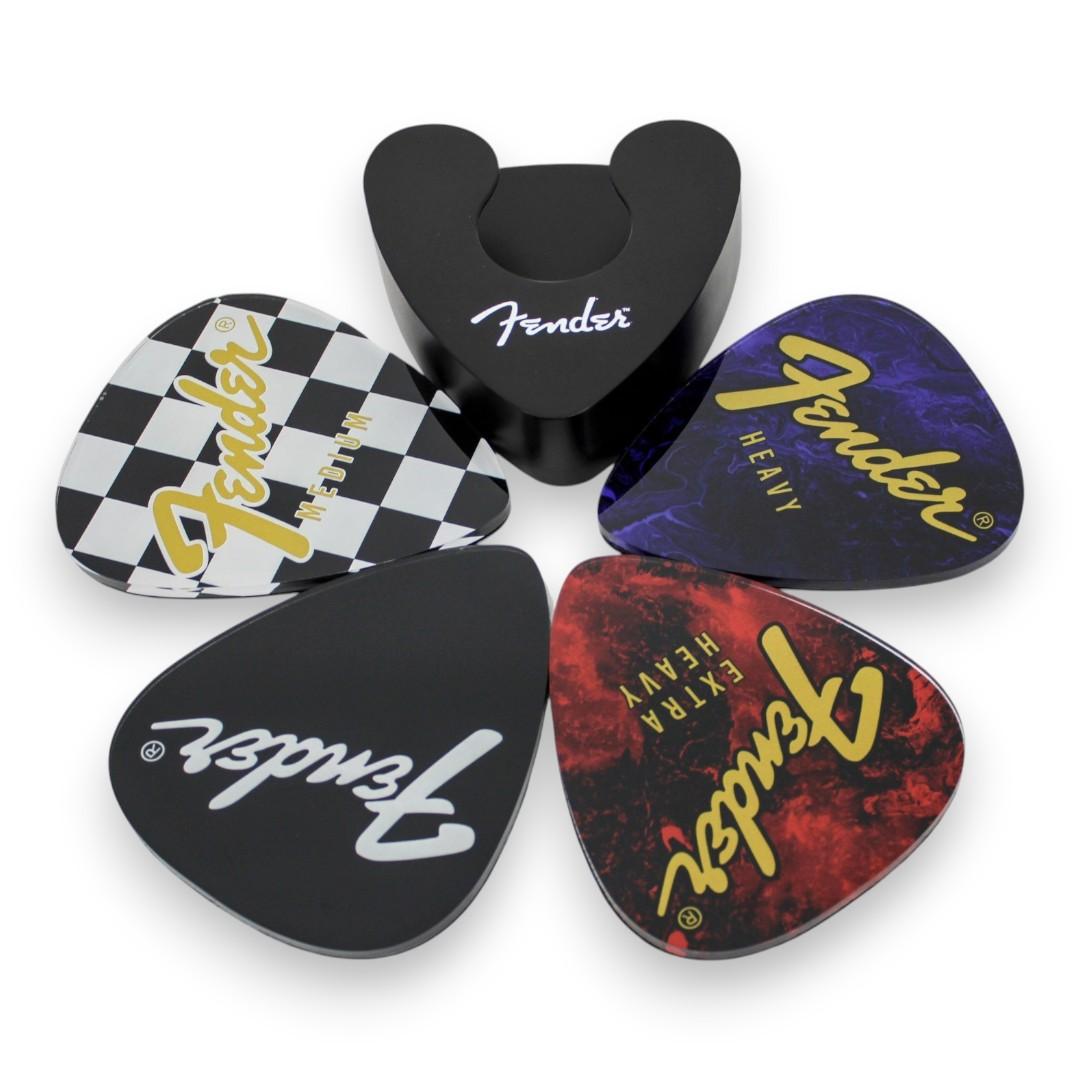 Fender Guitar Pick Coasters (Set of 4) - Front