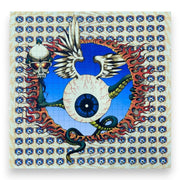 Flying Eyeball Blotter Print by Rick Griffin