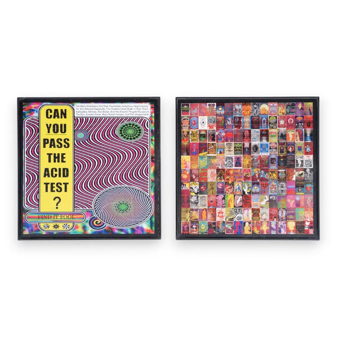 Framed LSD Blotter Tab Sheets from Ken Kesey's Family (Set of 5)