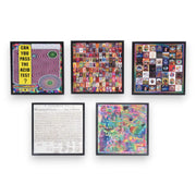 Framed LSD Blotter Tab Sheets from Ken Kesey's Family (Set of 5)