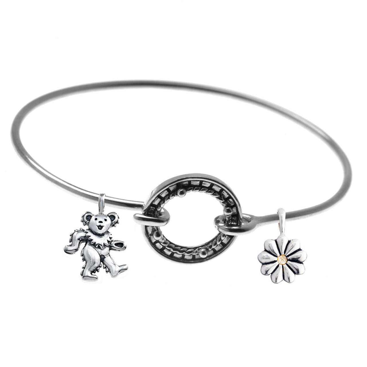 Dancing Bear Tension Sterling Silver Bracelet