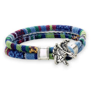 Grateful Dead Terrapin Station Sterling Silver Cloth Rope Bracelet - Back