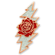 Grateful Dead Rose & Bolt Logo Pin | Rose Gold / Sparkle Hiouchi Jewels / Rose & Bolt Grateful Dead Jewelry Pin {{Shop name}}