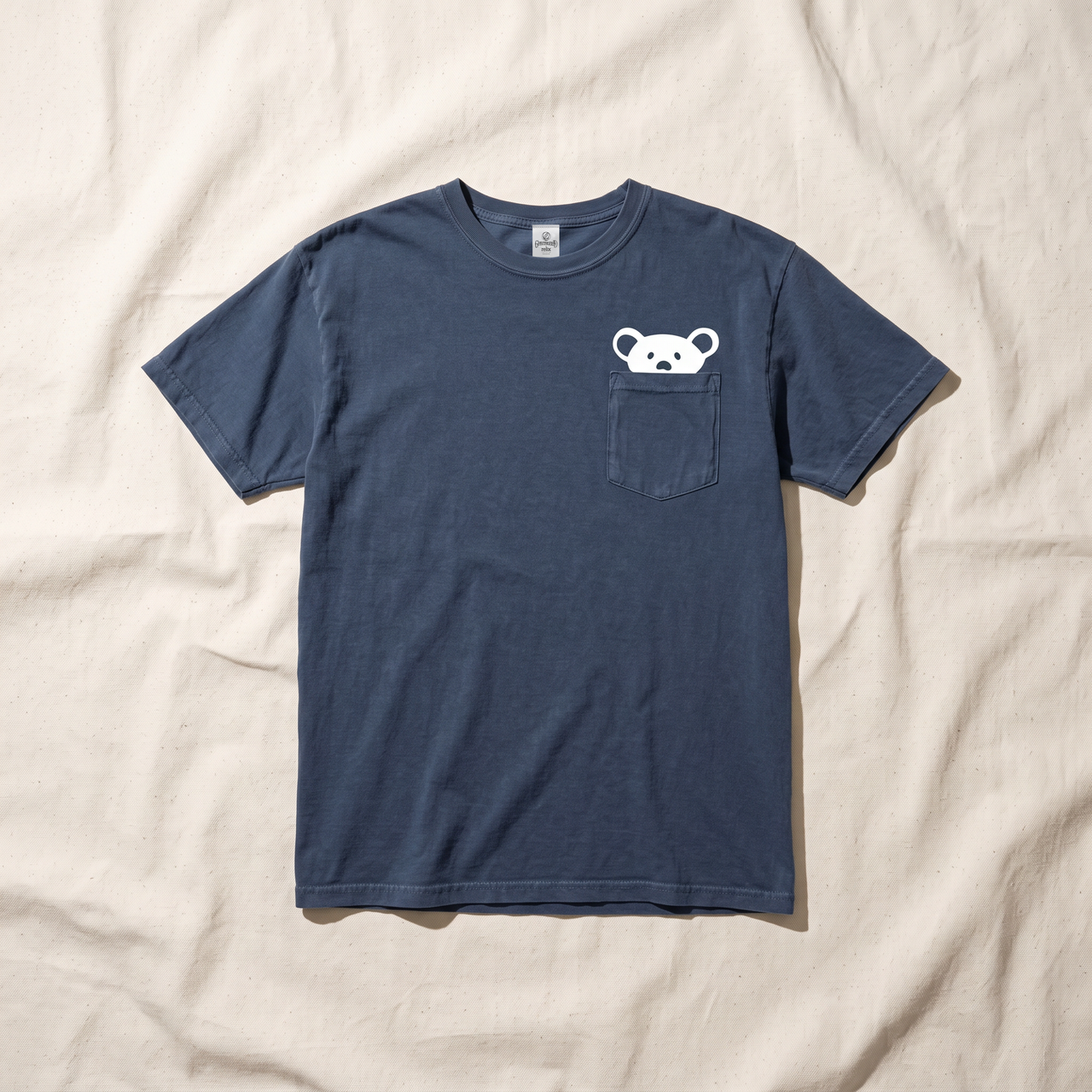 Grateful Dead Bear Face Pocket Tee - Blue