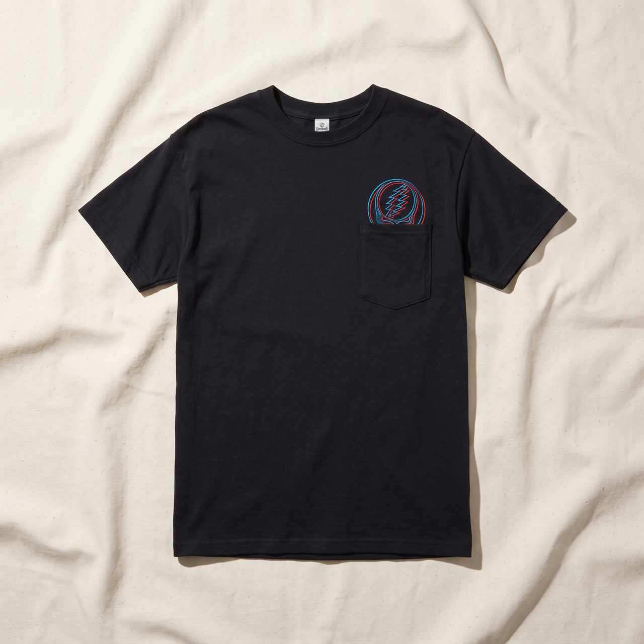 Grateful Dead 3D Stealie Pocket Tee - Black