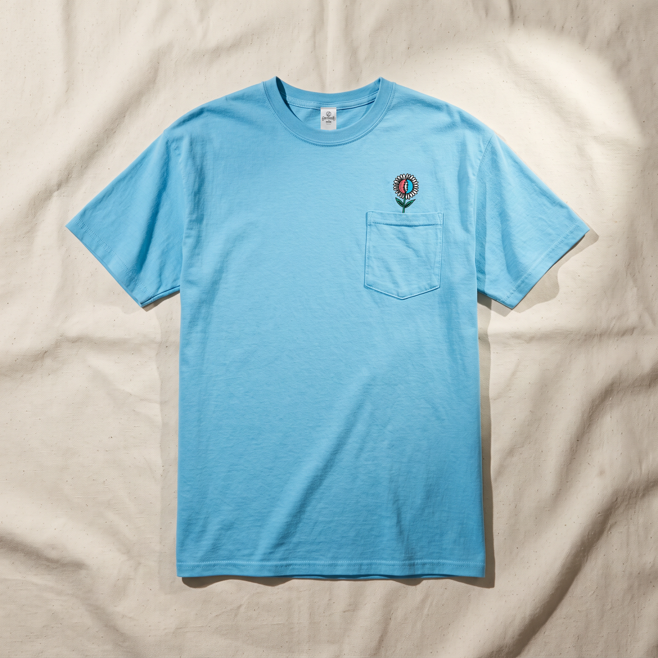 Grateful Dead Stealie Flower Pocket Tee - Sapphire