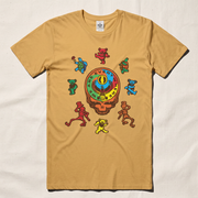 We Are Everywhere Stealie T-Shirt in Mustard — Officially licensed Grateful Dead T-Shirt from Relix